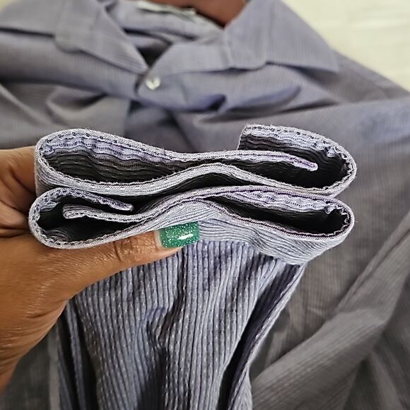 DKNY Men's Slim Fit Long Sleeves Button-Down Cotton Shirt Lavender 15- 32/33 - Picture 16 of 16